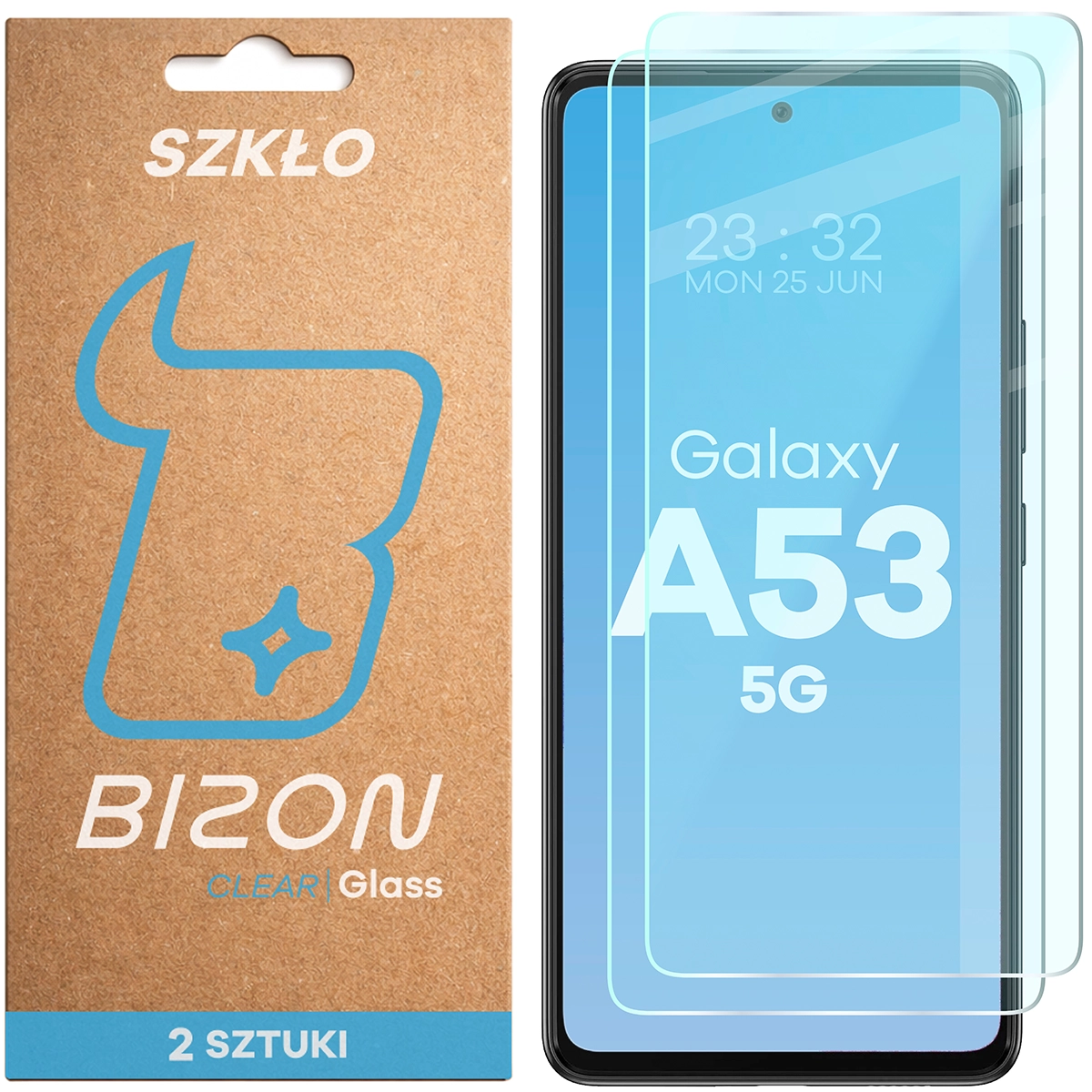 Szkło hartowane Bizon Glass Clear Duo do Samsung Galaxy A53 5G, 2 sztuki